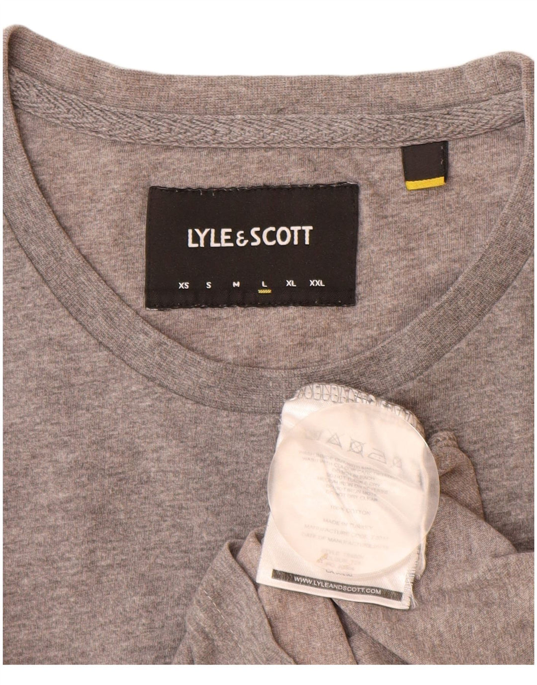 Camiseta masculina Lyle & Scott grande algodão cinza