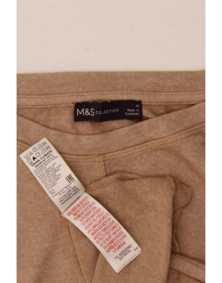 Camiseta feminina Marks & Spencer UK 14 viscose bege médio