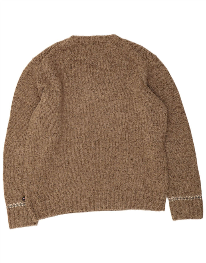 Suéter masculino Marks & Spencer Blue Harbor com gola redonda grande marrom
