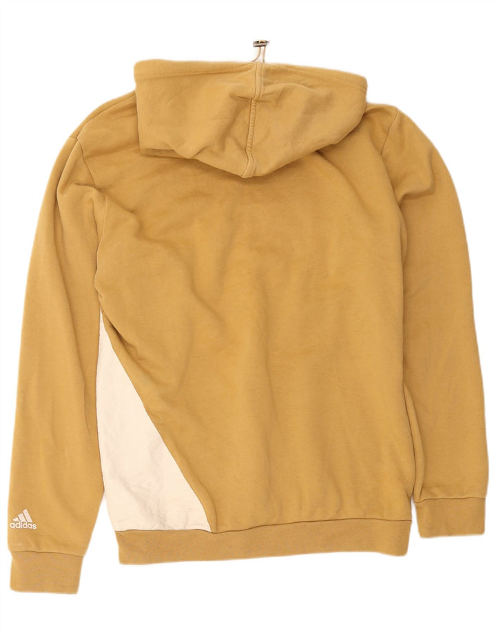 Adidas Mens Graphic Hoodie Jumper Médio Algodão Amarelo