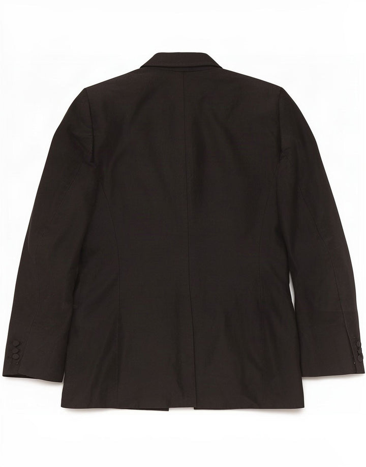 Aspesi Jaqueta blazer feminina com peito duplo IT 42 Lã preta média