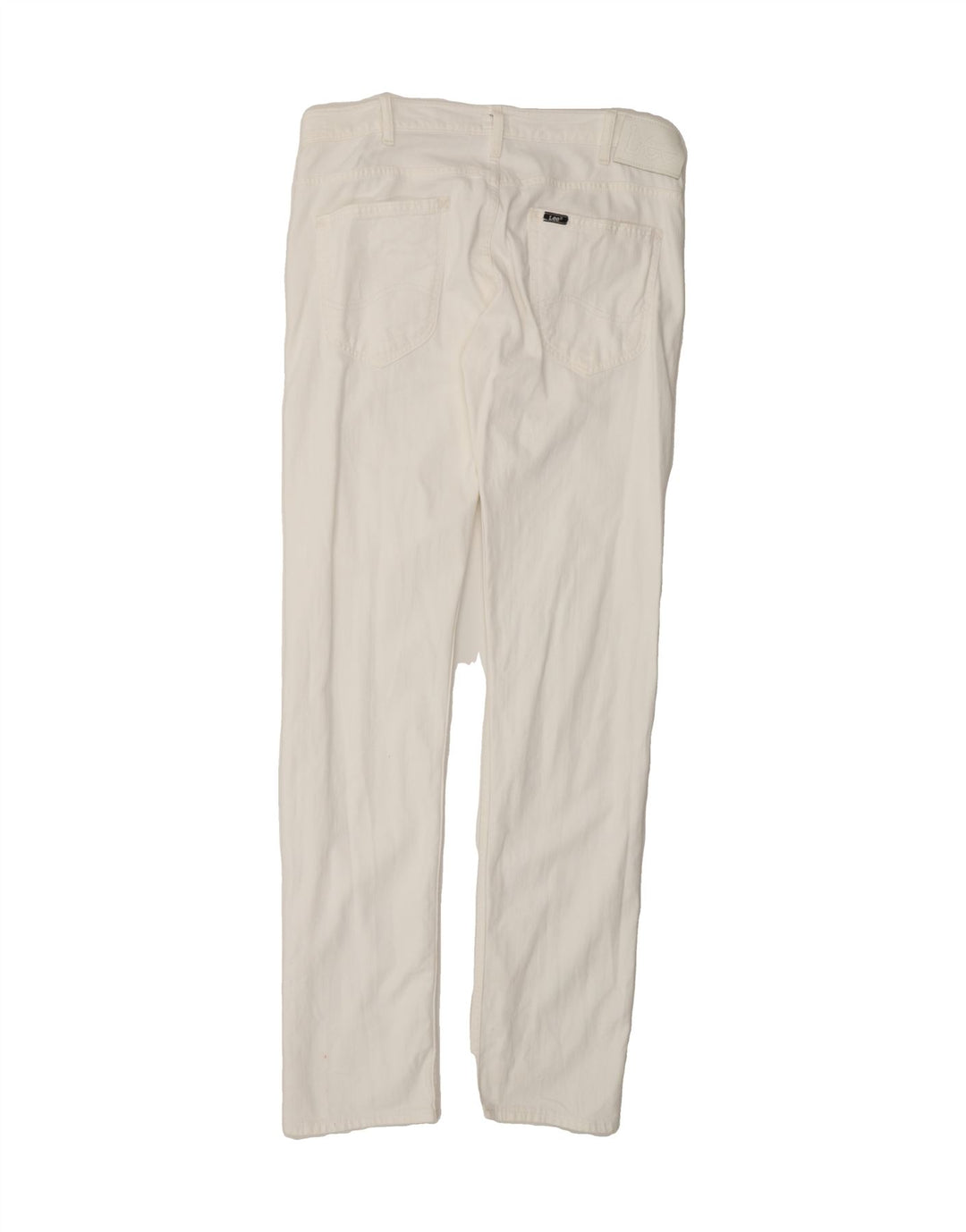 LEE Womens Powell Straight Casual Trousers W33 L36  White Cotton Vintage Lee and Second-Hand Lee from Messina Hembry 