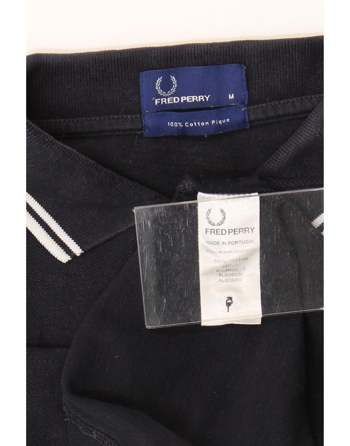 Camisa polo masculina Fred Perry médio algodão azul marinho