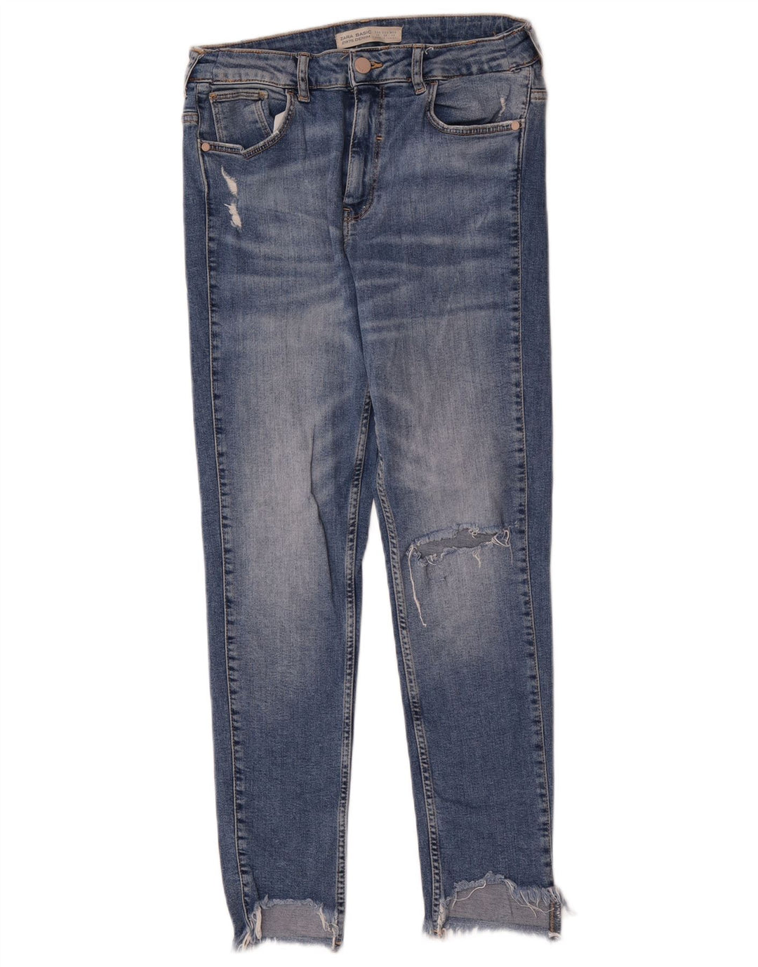 Calça jeans skinny feminina Zara EU 40 médio W30 L27 azul