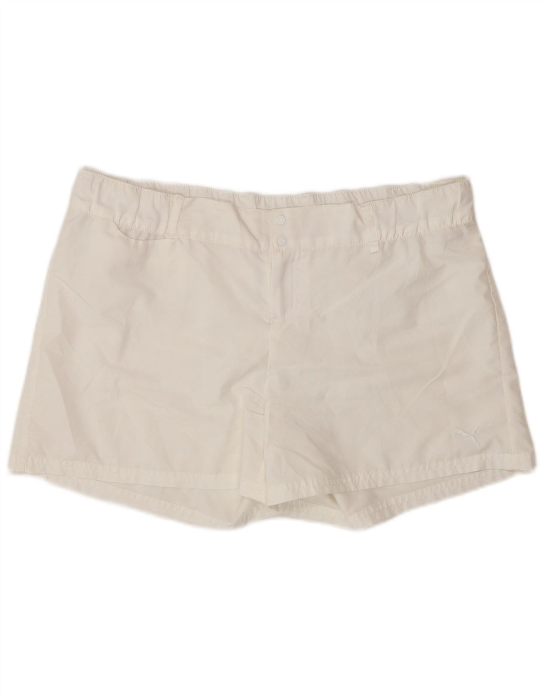Shorts casuais femininos PUMA UK 16 grande W34 branco