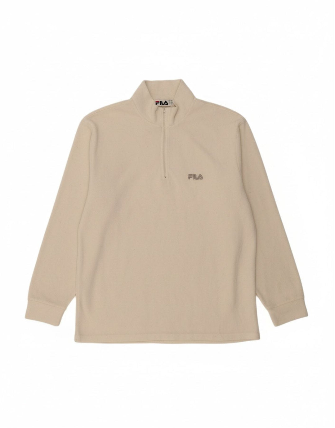 Jumper de lã masculino FILA com zíper e gola 2XL branco