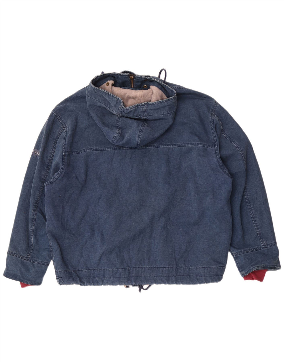 Parte Dois Jaqueta Bomber Masculina Com Capuz Solto Fit Reino Unido 36 Azul Pequeno