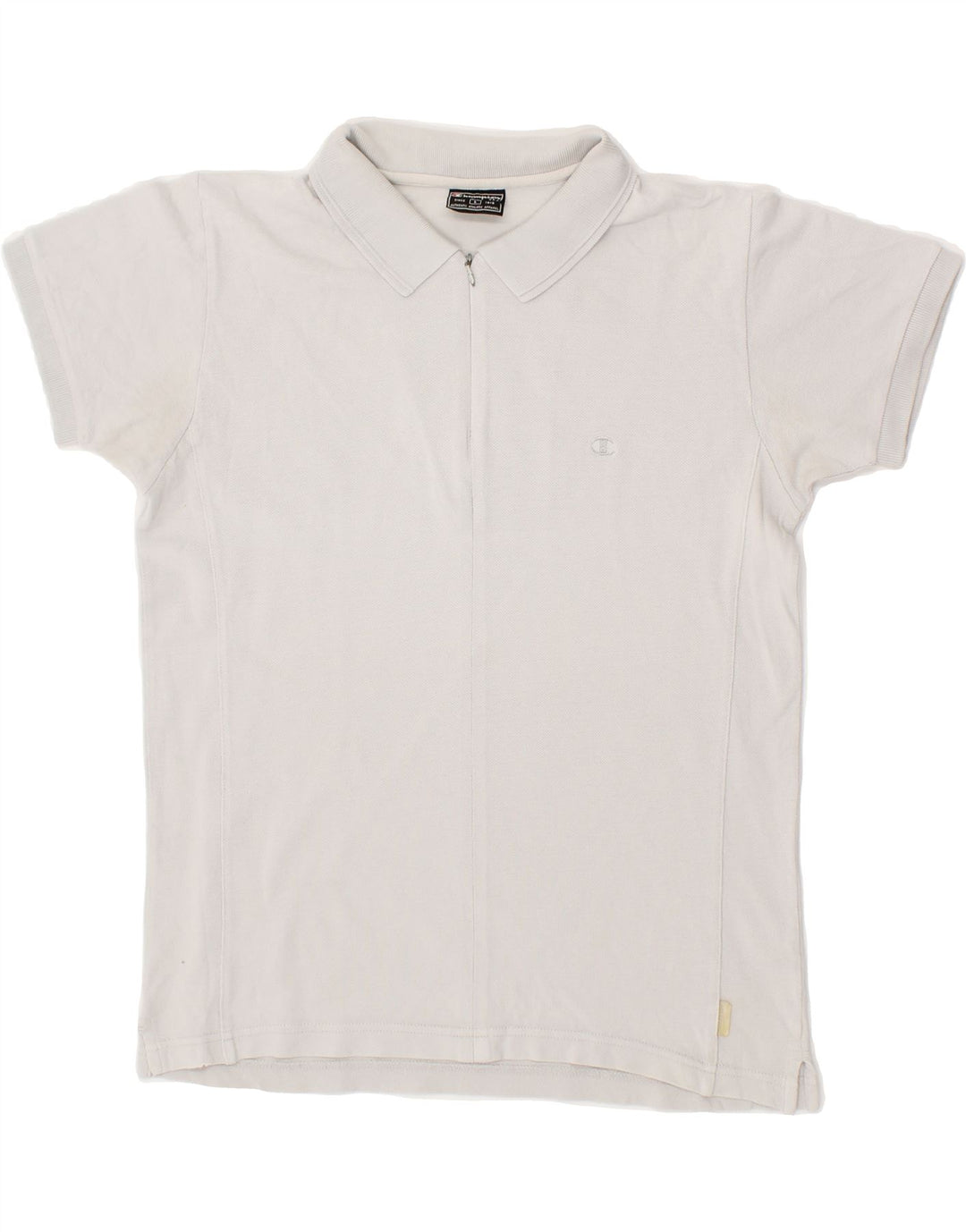 CHAMPION Womens Polo Shirt UK 14 Large Grey Vintage Champion and Second-Hand Champion from Messina Hembry 