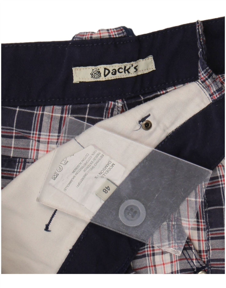 Shorts Chino Masculino Dack IT 48 Médio W36 Algodão Xadrez Azul Marinho