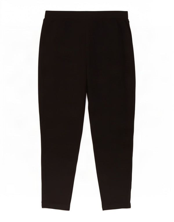 Marks & Spencer Womens Tapered Cropped Trousers UK 16 Large W32 L26 Black