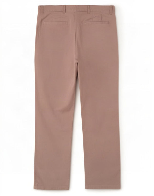 Calça chino masculina Marks & Spencer Autograph Straight W34 L31 algodão cinza
