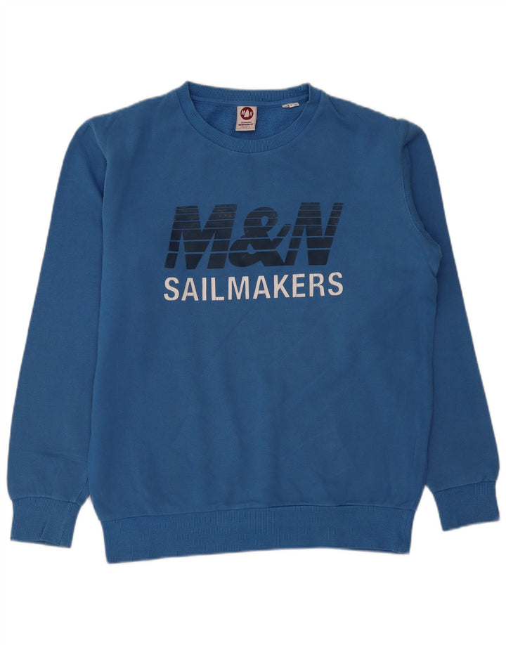 MURPHY & NYE Mens Sailmakers Gráfico Suéter Grande Azul