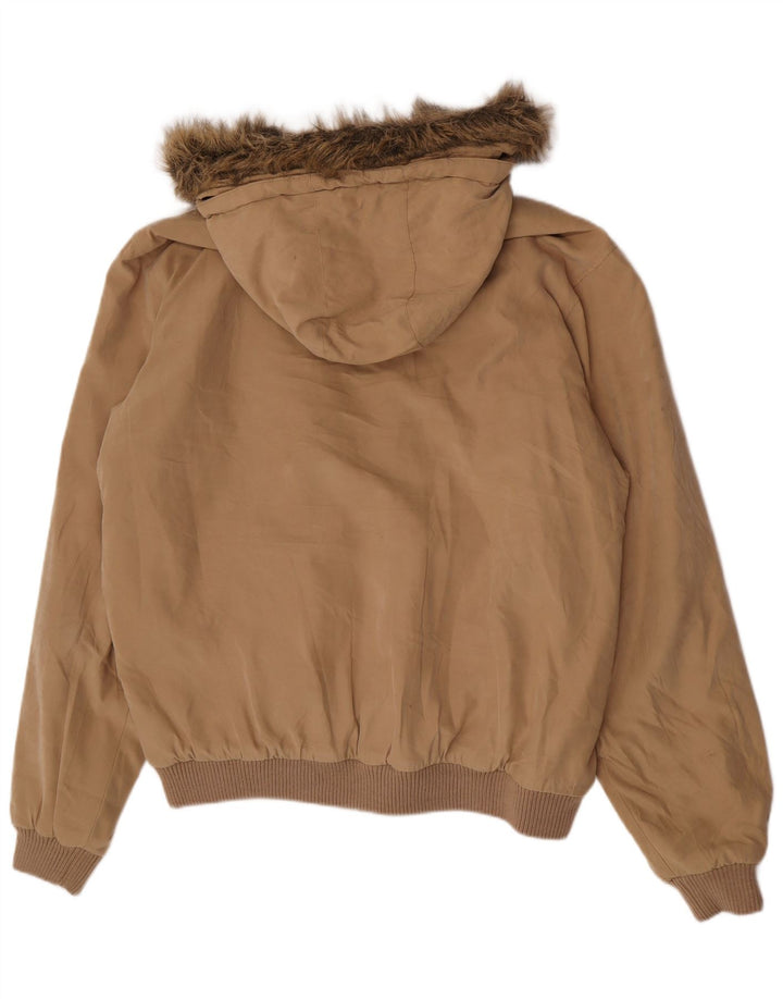 Jaqueta corta-vento masculina Slam com capuz Bomber UK 42 XL poliéster bege