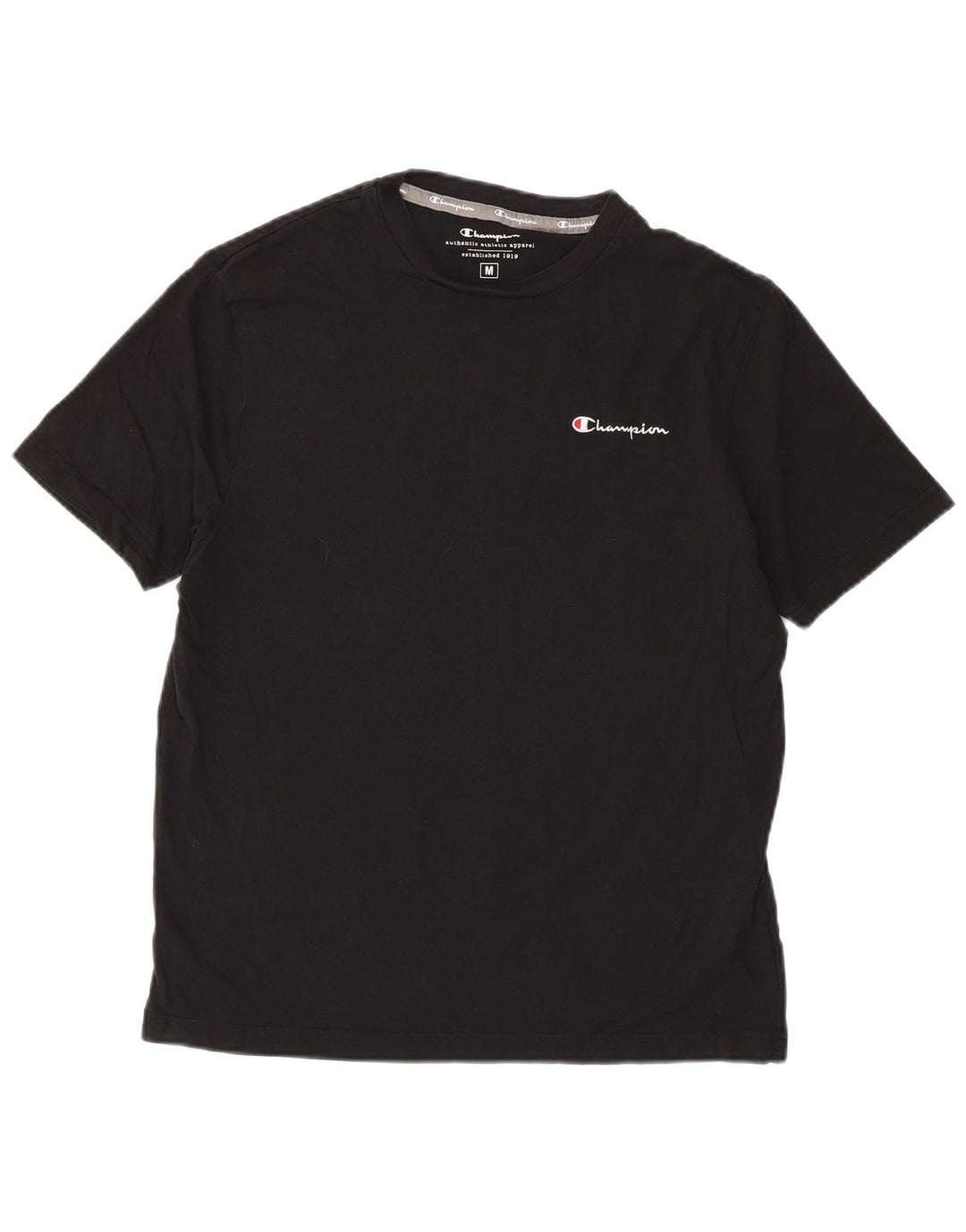 Camiseta masculina Champion de algodão preto médio