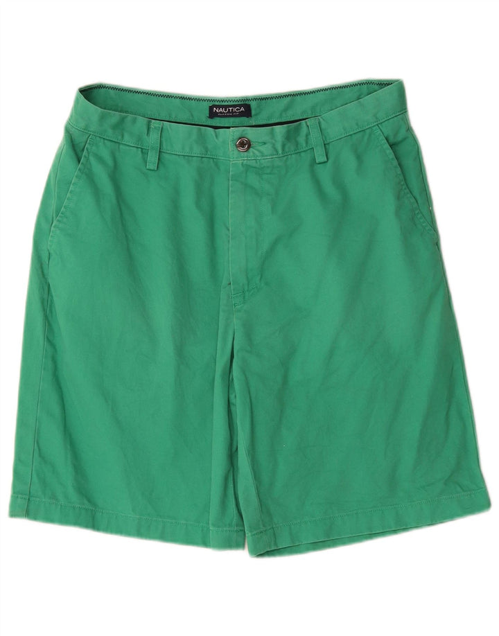 Nautica Mens Chino Shorts W32 Médio Algodão Verde