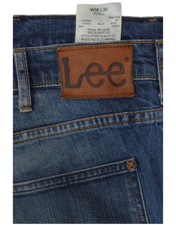 Lee Mens Powell Slim Jeans W36 L36 Azul Algodão