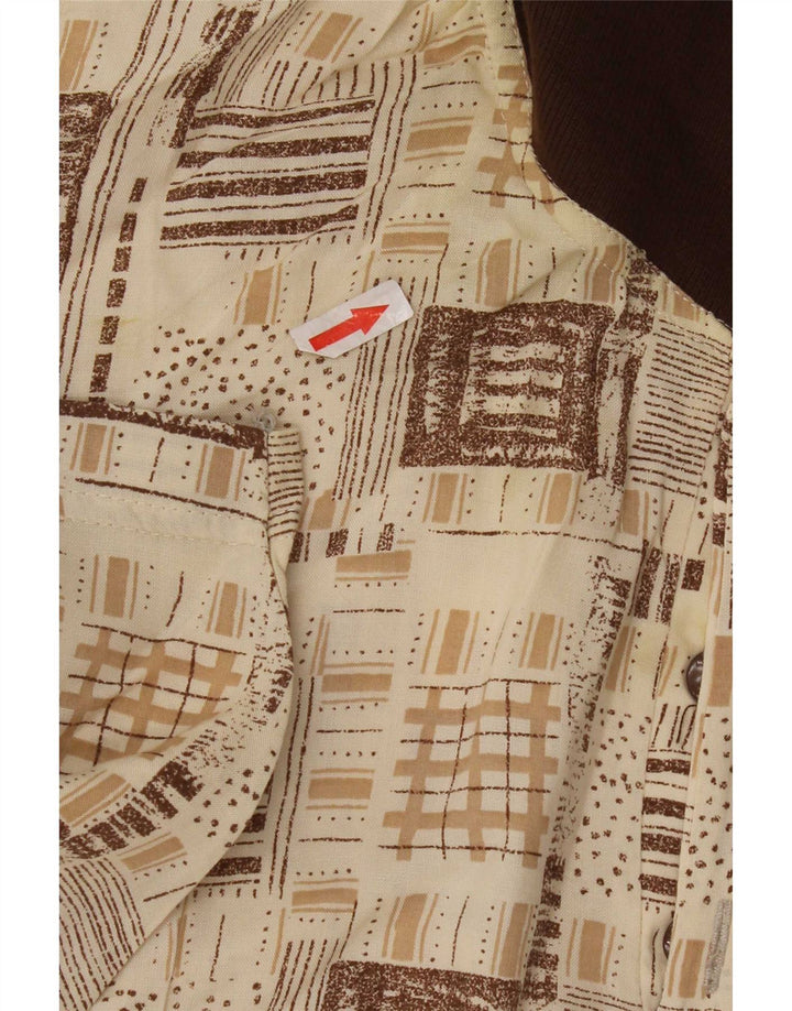 Camisa polo masculina vintage XL viscose bege