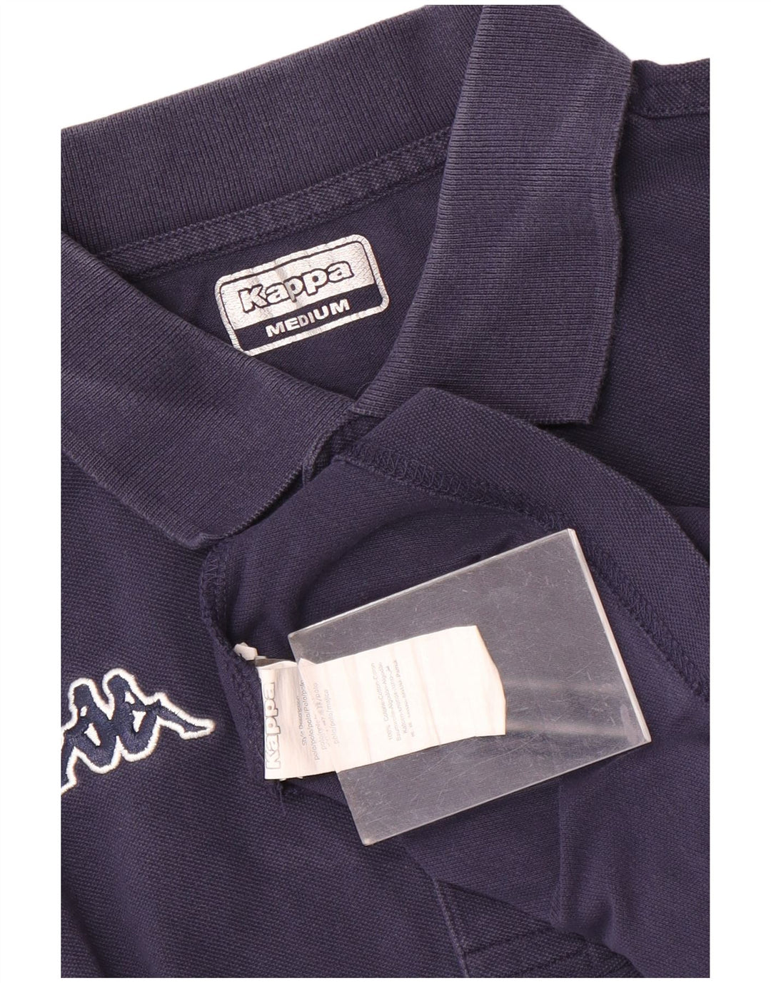 Camisa polo masculina Kappa de algodão azul marinho médio