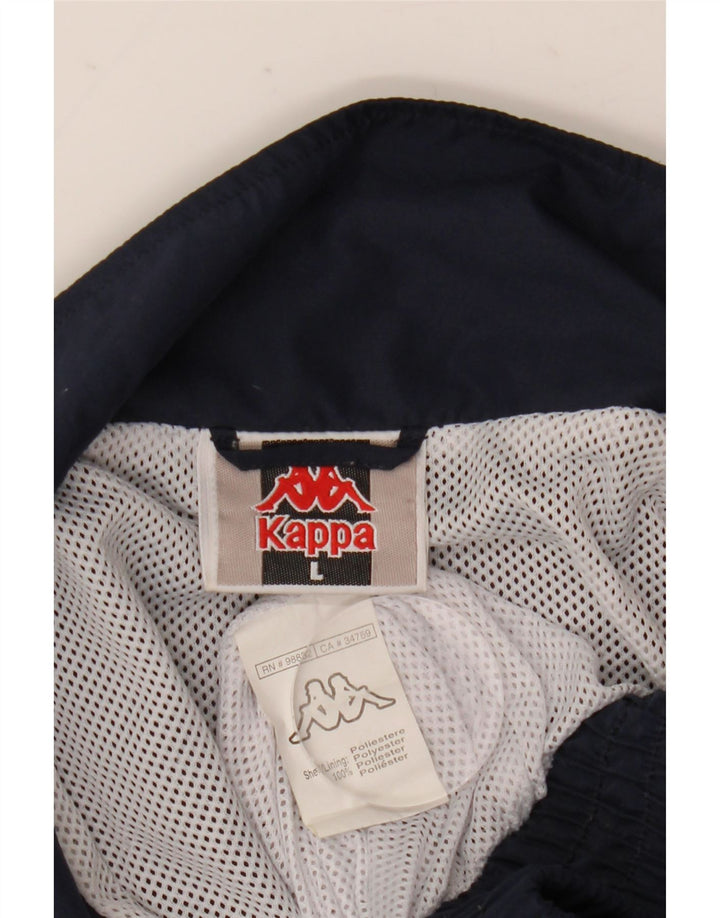 Kappa Mens Treino Top Jaqueta Grande Poliéster Azul Marinho