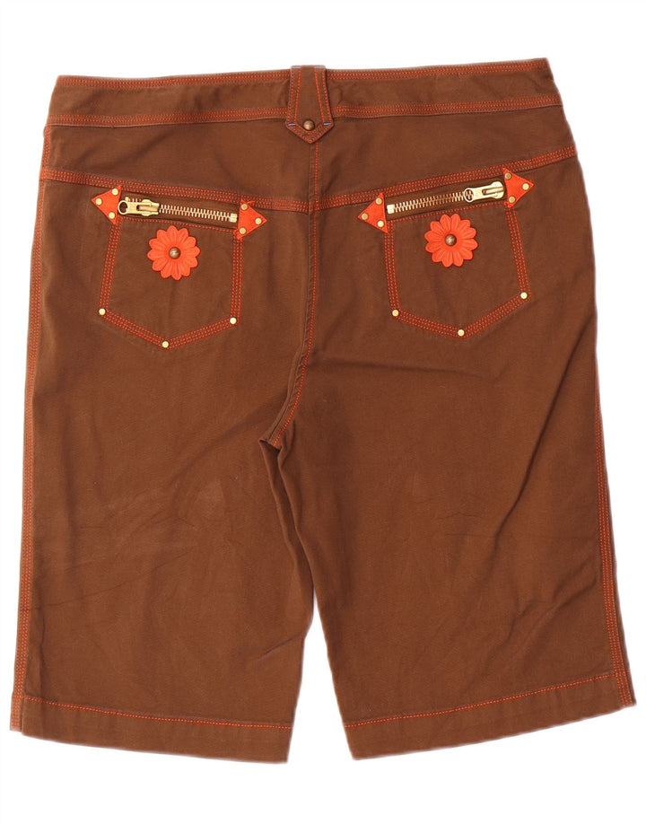Fay Shorts feminino casual IT 46 grande W32 algodão marrom