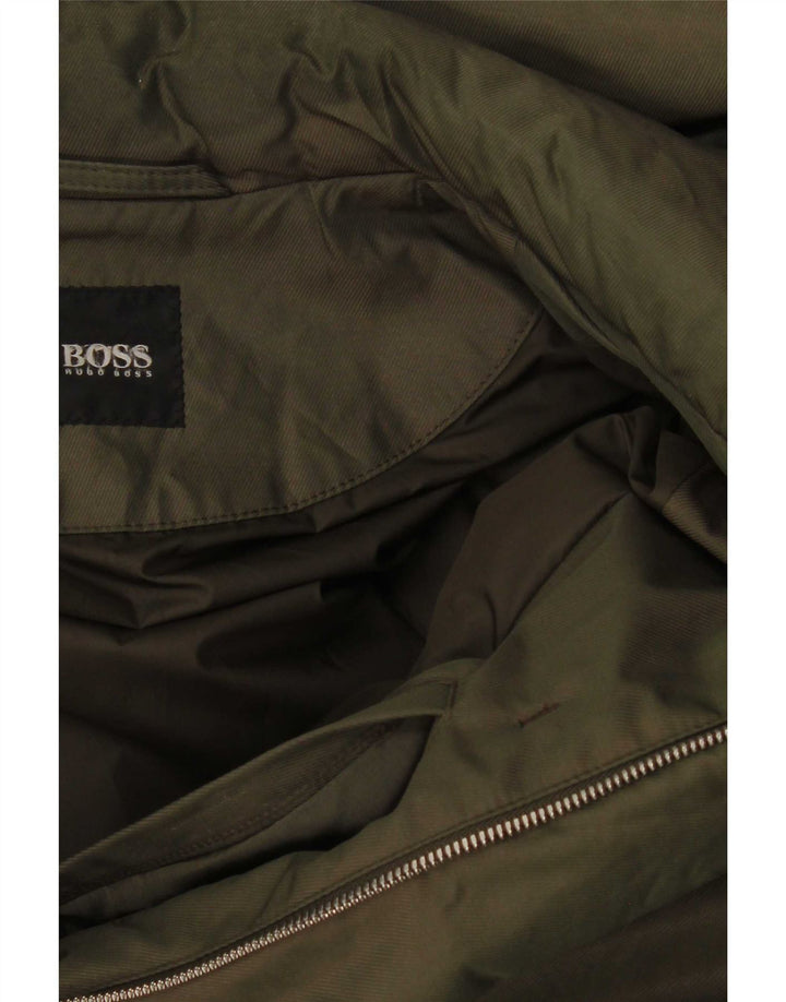 Sobretudo masculino Hugo Boss UK 40 grande verde