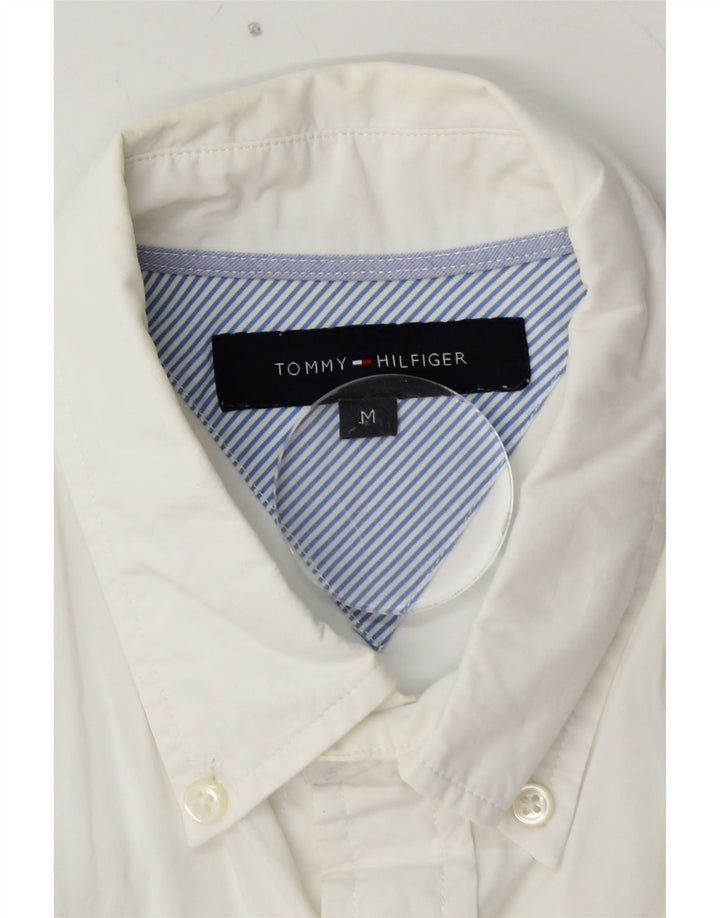 Camisa masculina de manga curta TOMMY HILFIGER algodão branco médio