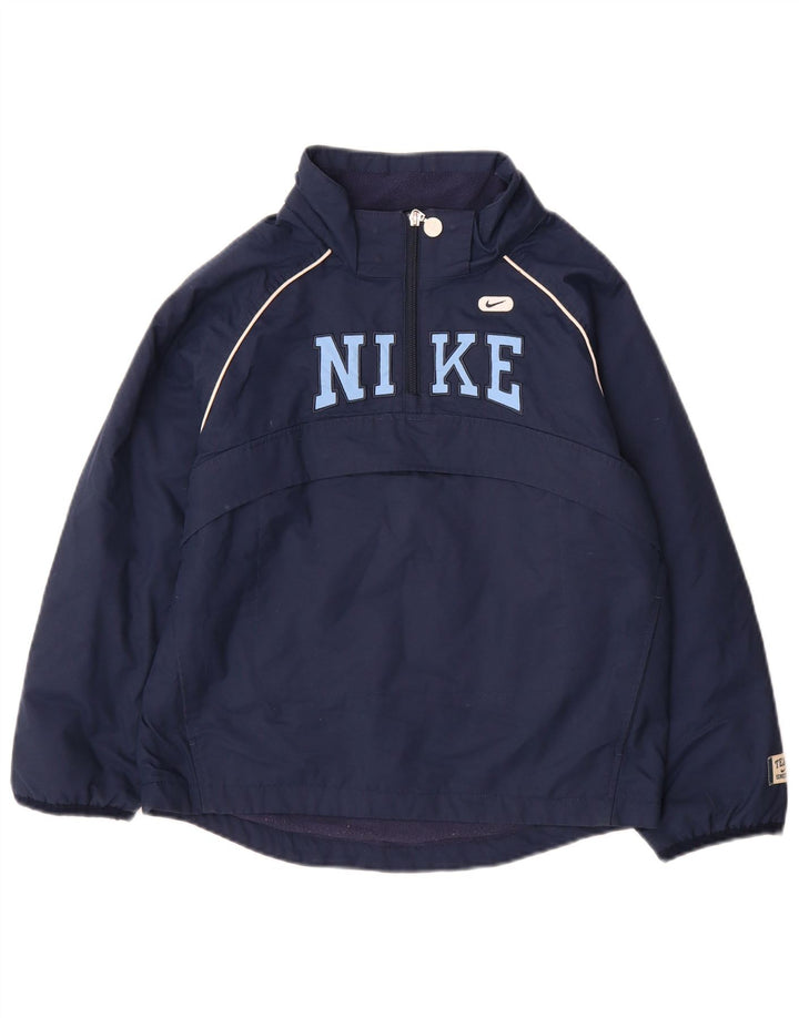 Jaqueta Nike Boys Oregon Graphic Anorak 8-9 anos pequena azul marinho poliéster