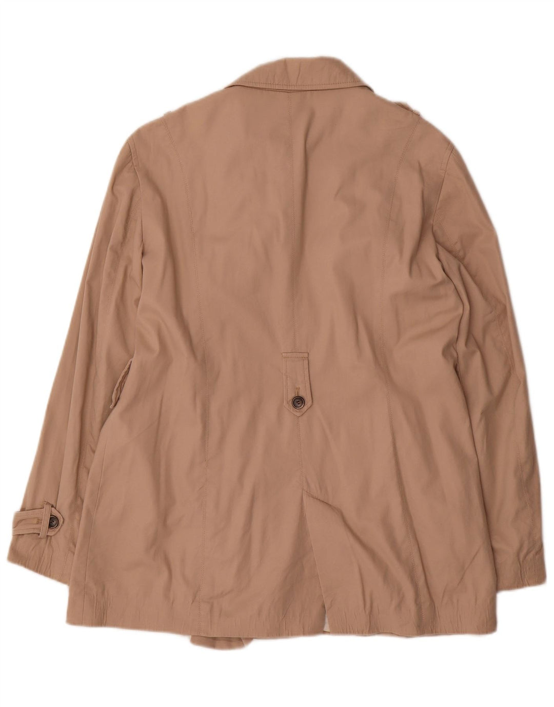 Zara Womens Trench Coat UK 16 Grande Algodão Bege