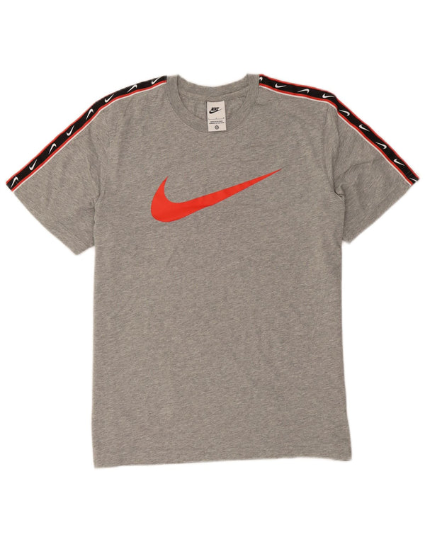 Camiseta gráfica masculina Nike grande algodão colorblock cinza
