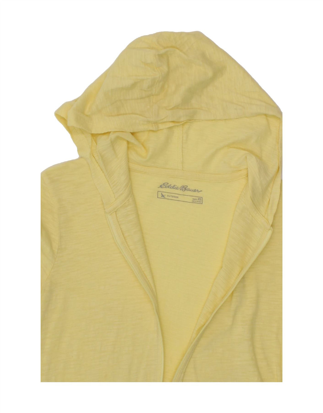 EDDIE BAUER Womens Zip Hoodie Sweater UK 6 XS Yellow Cotton Vintage Eddie Bauer and Second-Hand Eddie Bauer from Messina Hembry 