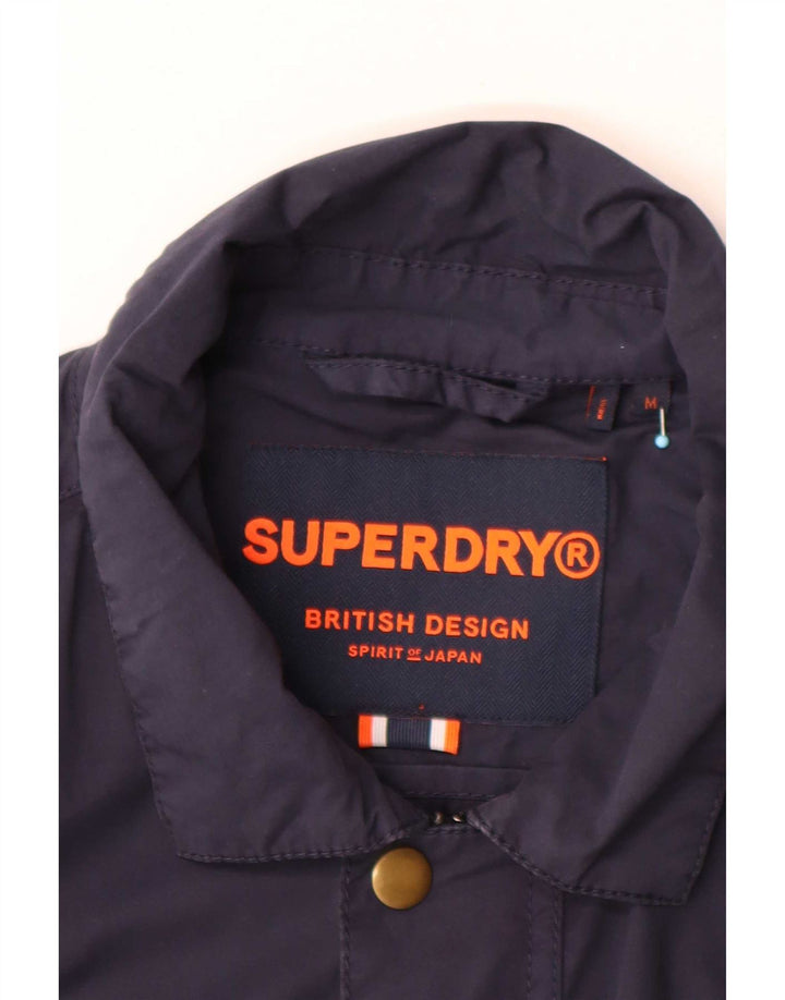 Jaqueta utilitária masculina Superdry UK 38 algodão azul marinho médio