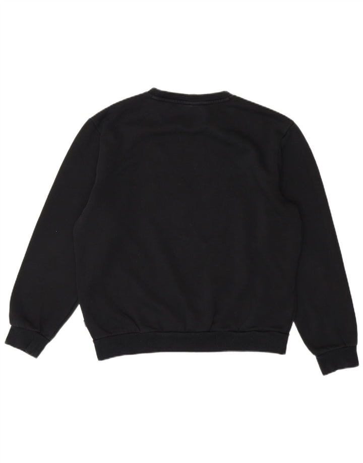 PUMA Mens Graphic Moletom Jumper Médio Algodão Preto