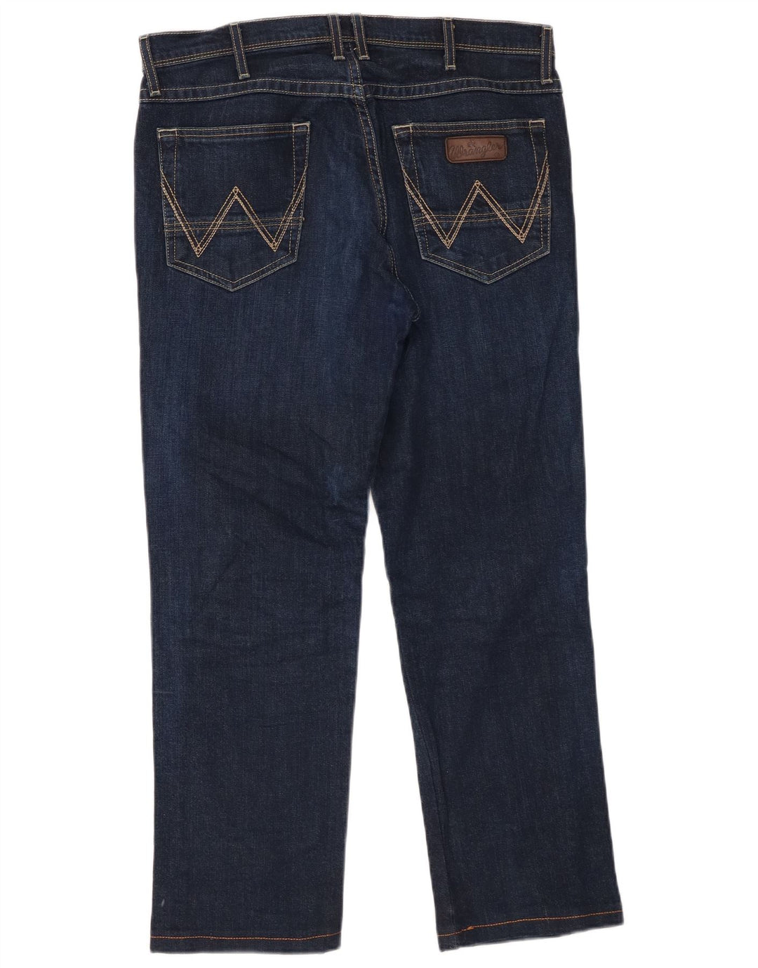 WRANGLER Masculino Roxboro Straight Jeans W32 L34 Azul Algodão