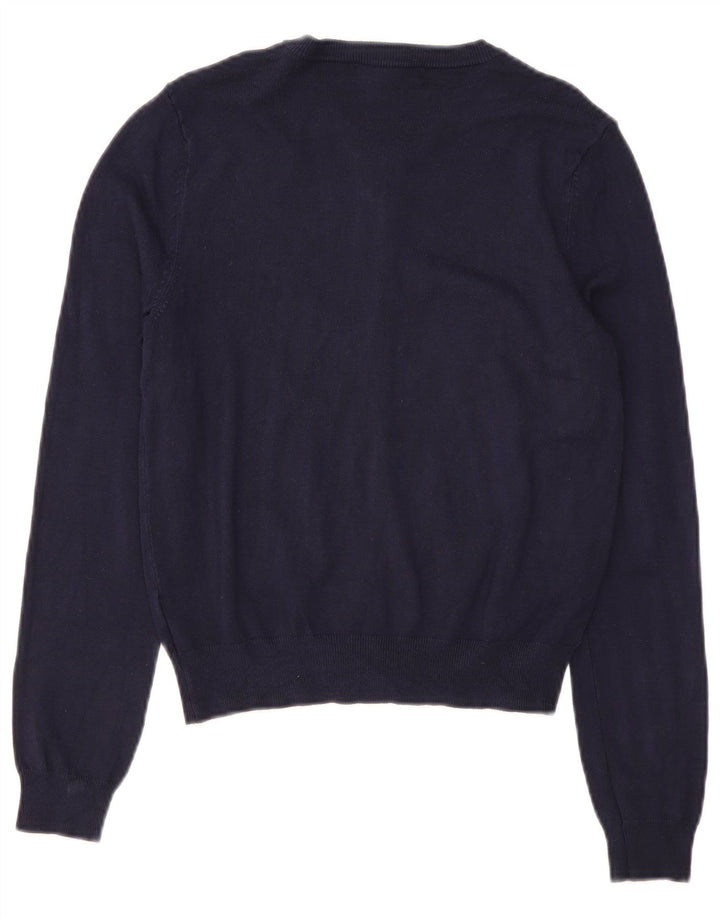 Suéter cardigã feminino Marks & Spencer Reino Unido 12 médio azul marinho