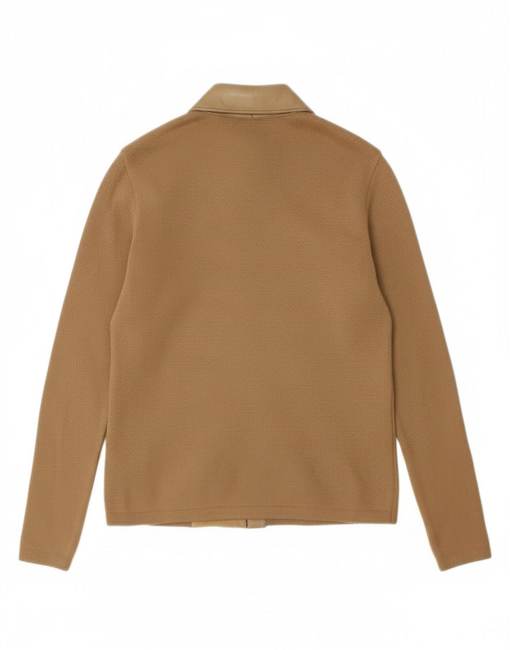Suéter cardigã feminino VINTAGE IT 42 marrom médio