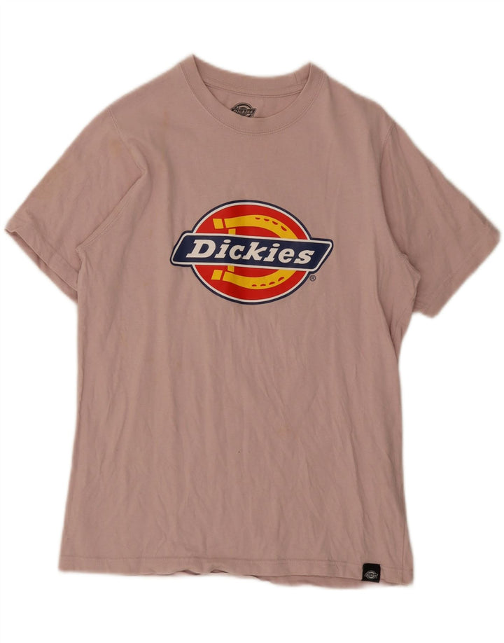 Camiseta gráfica masculina Dickies top pequeno algodão rosa