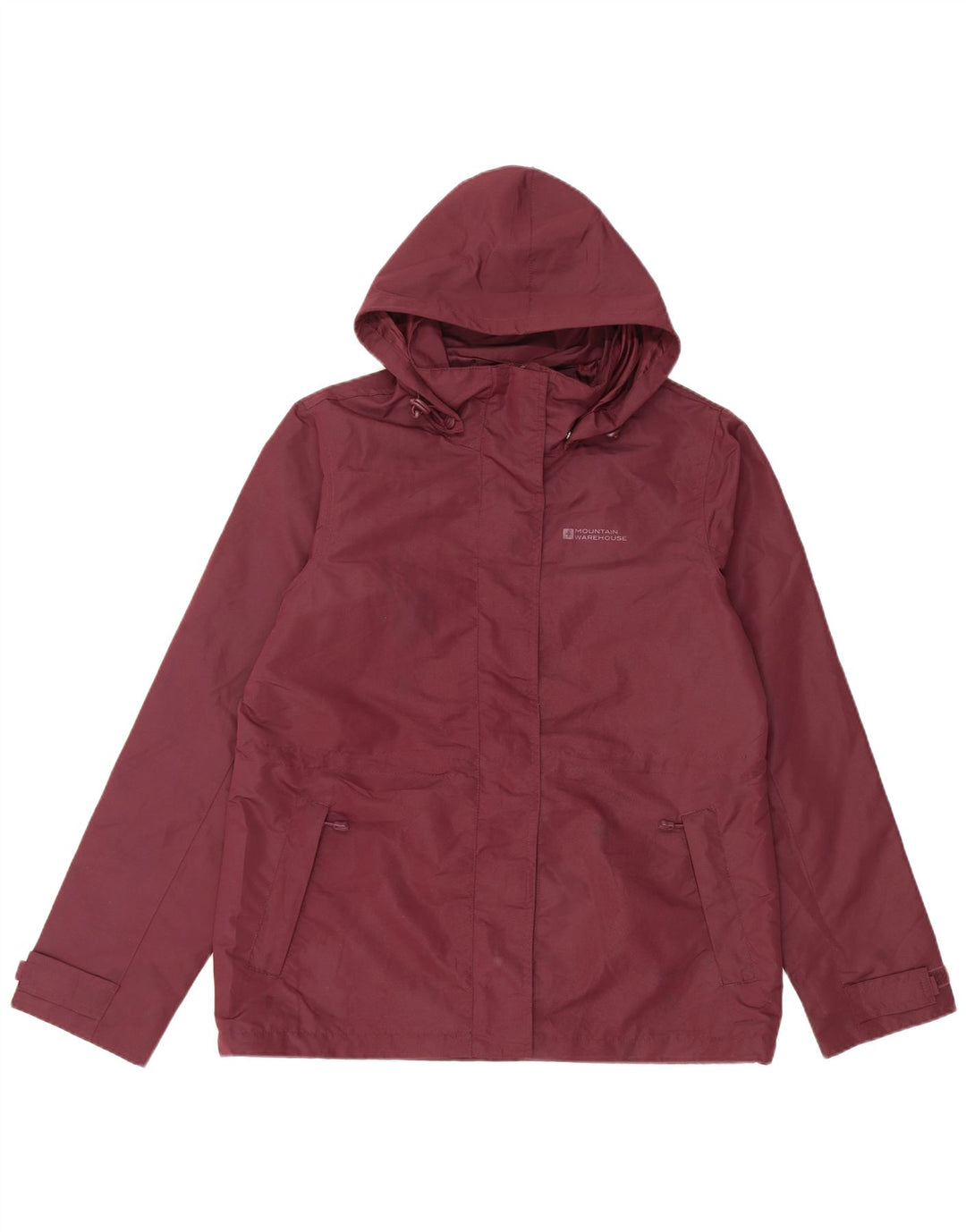 Jaqueta de chuva feminina com capuz Mountain Warehouse UK 12 Médio Borgonha