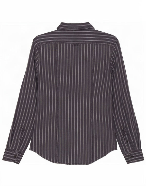 Camisa masculina Dolce & Gabbana Regular Fit IT 48 Médio Azul Marinho Listrado