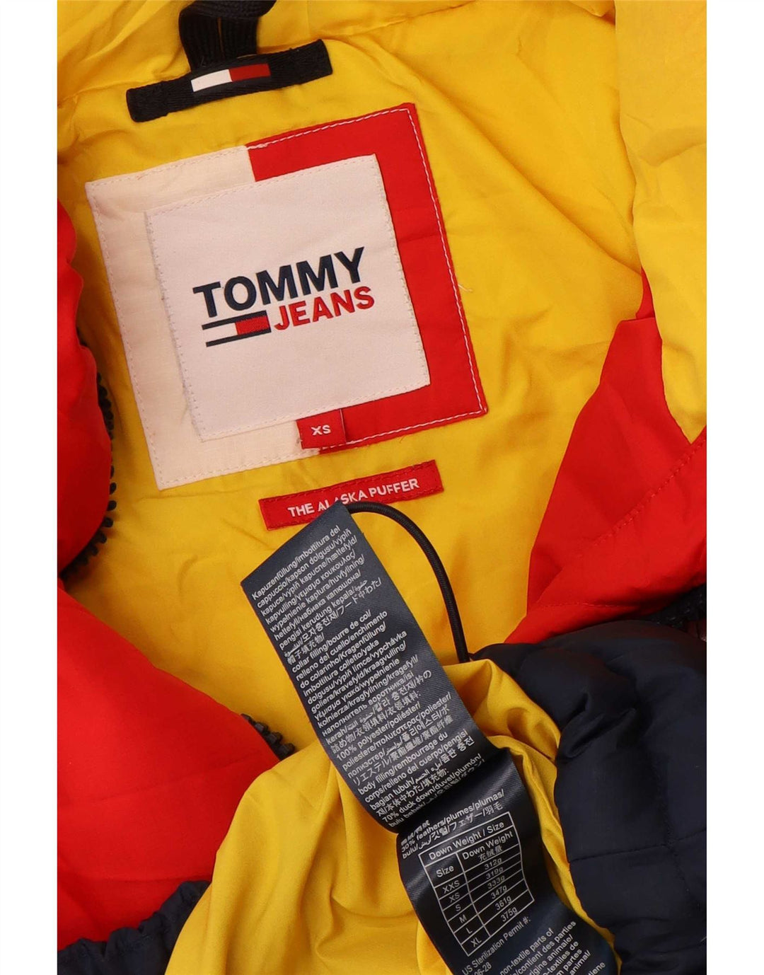 Jaqueta masculina acolchoada gráfica Tommy Hilfiger UK 34 XS multicolorido
