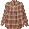 Camisa masculina LERROS XL marrom xadrez algodão
