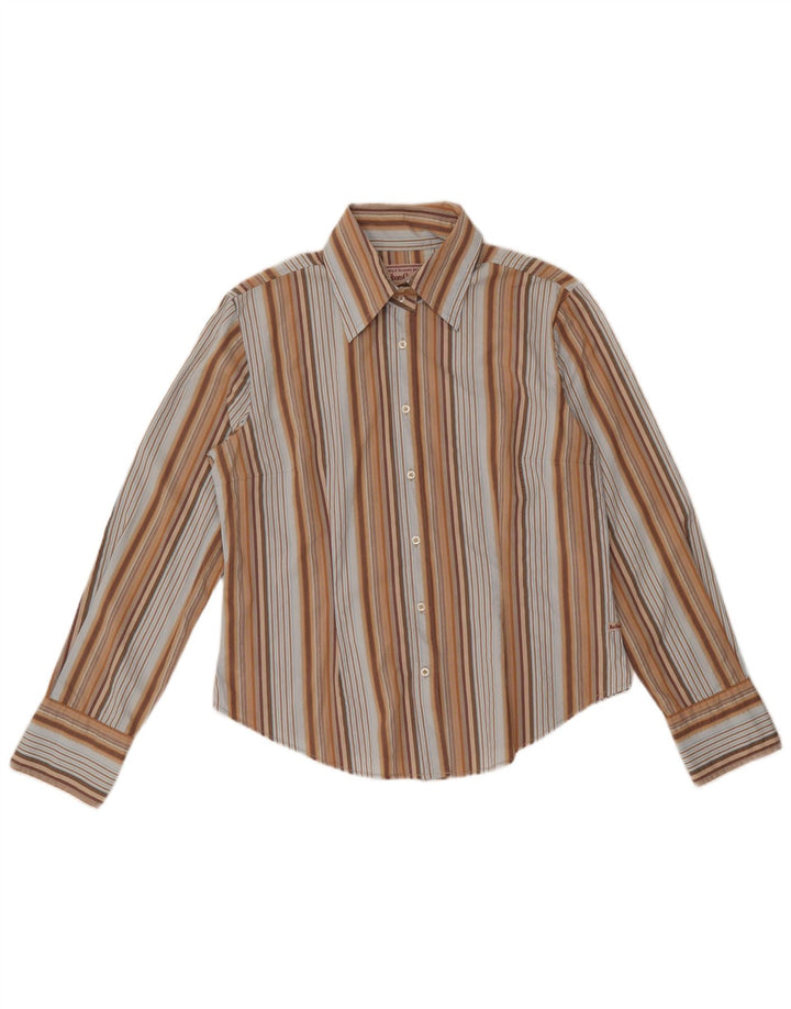 Camisa feminina MARLBORO CLASSICS Slim Fit UK 18 XL listrada multicolorida