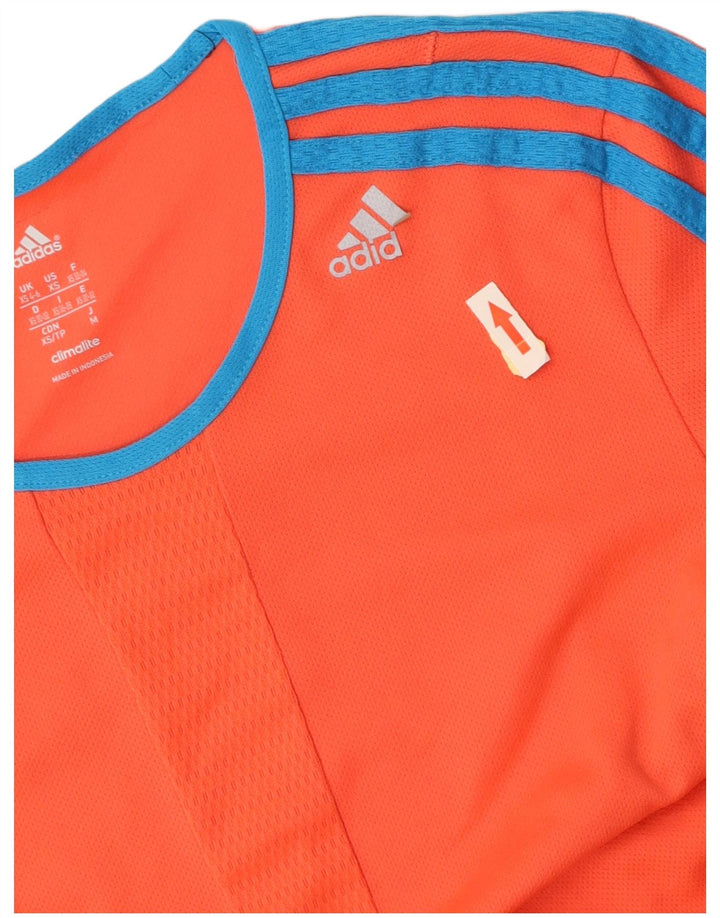 Camiseta Adidas Climalite Feminina Top UK 4/6 XS Laranja Poliéster