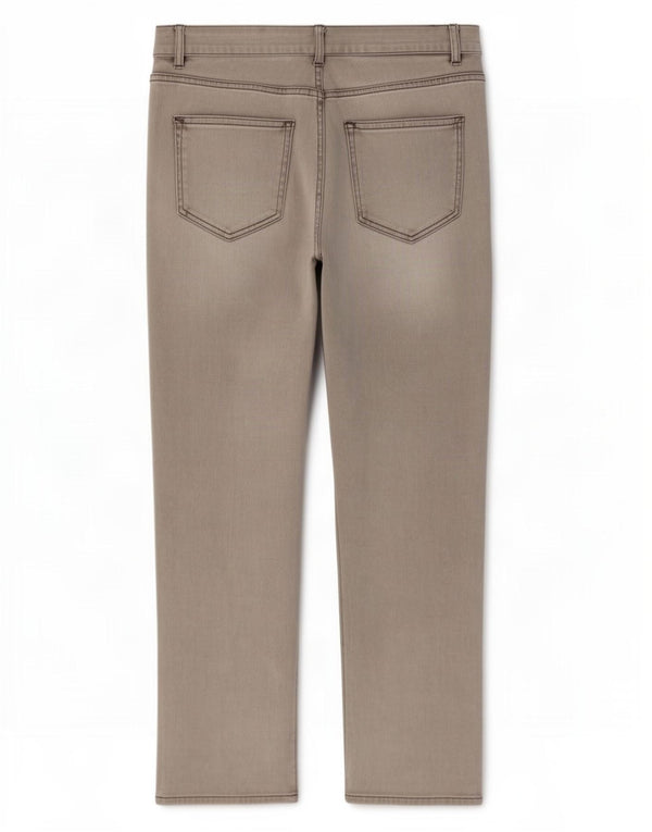 Jeans recortados regulares femininos Marks & Spencer UK 12 médio W30 L25 cinza