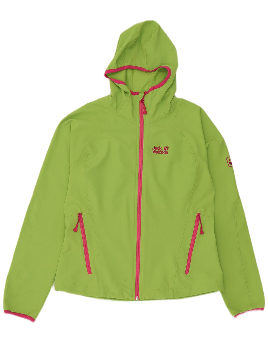 Jaqueta feminina Jack Wolfskin com capuz e moletom Reino Unido 12/14 verde médio