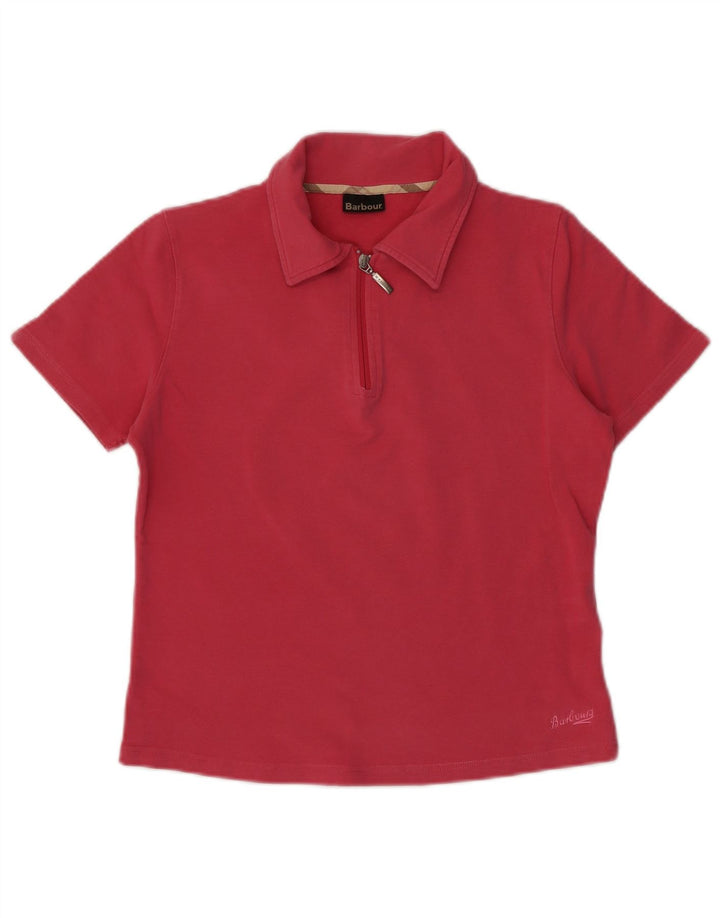 Polo feminino BARBOUR UK 12 rosa médio