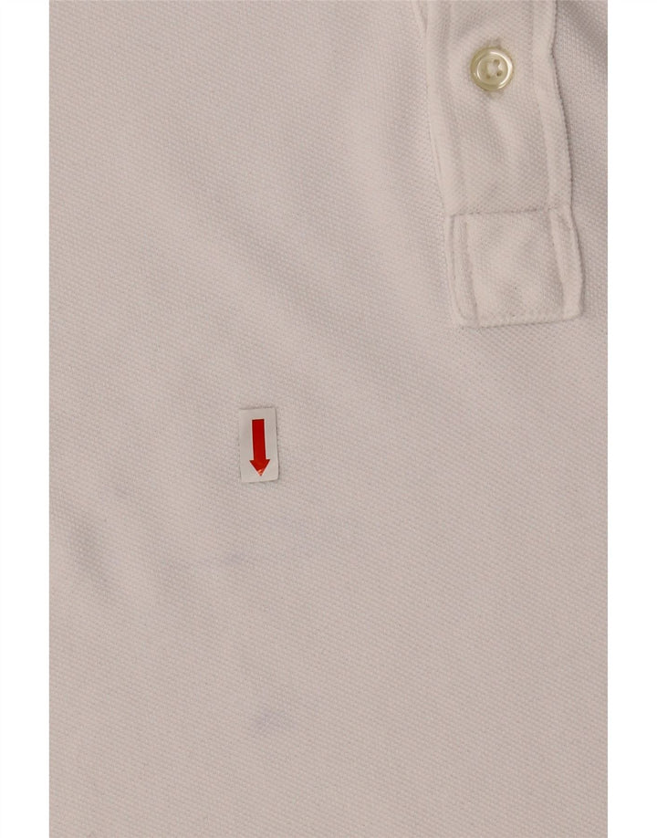 POLO RALPH LAUREN Mens Polo Shirt Medium White Cotton