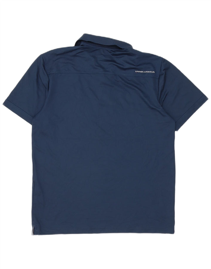 Camisa polo masculina Under Armour Heat Gear grande poliéster azul marinho