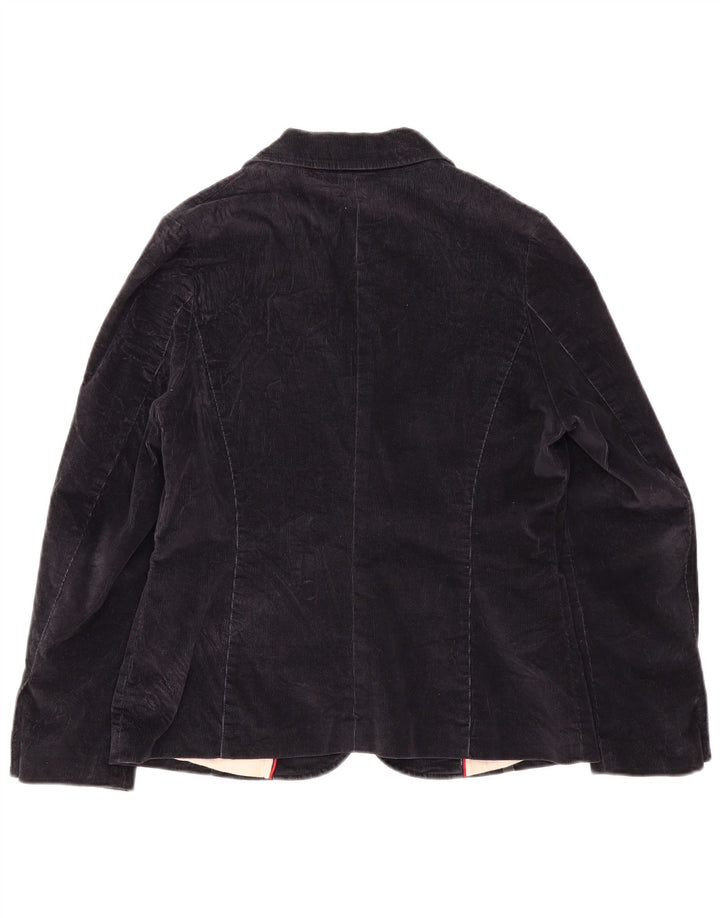 Jaqueta blazer feminina de 2 botões CONTE OF FLORENCE IT 46 grande azul marinho