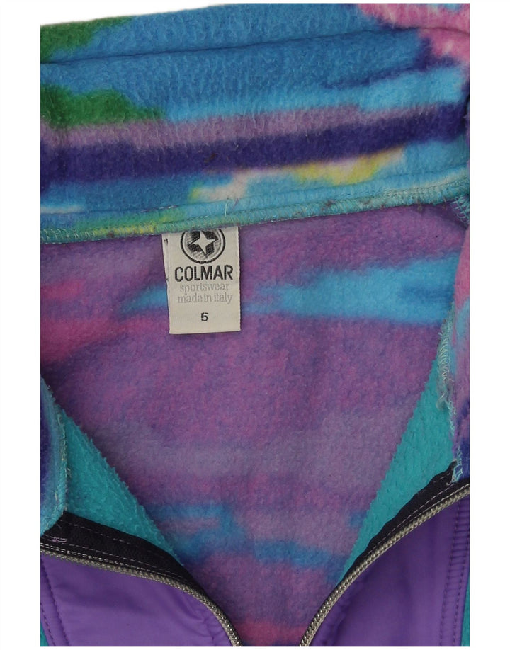 Suéter masculino Colmar de lã com zíper e gola XL em poliéster colorblock multicolorido