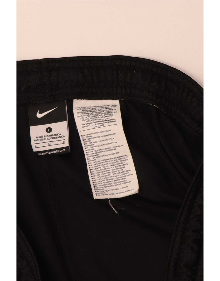 Shorts esportivos masculinos Nike grande poliéster listrado preto